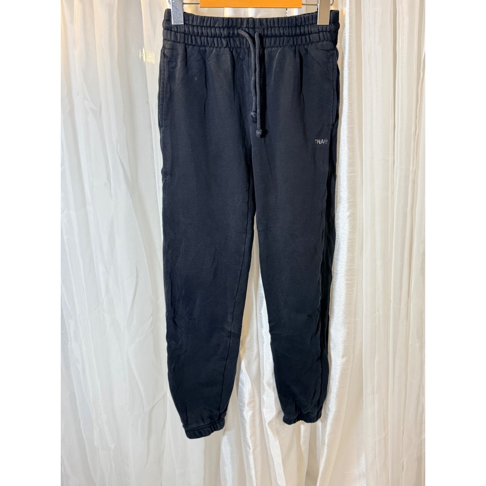 TNA Sweatpants Womens 2XS Black Cozy Fleece Boyfriend Joggers Aritzia